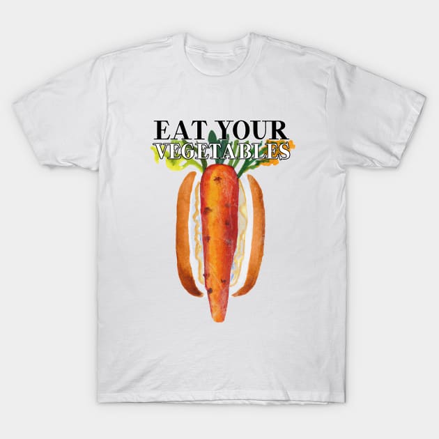 Eat Your Vegetables Carrot T-Shirt by karutees